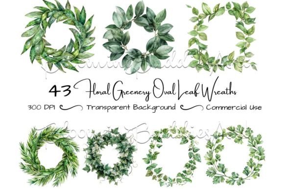 Download Watercolor Floral Wreath Greenery Bundle - Premium Bundle