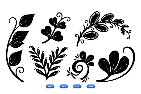 Download Elegant Botanical SVG Flourishes - Botanical Collection