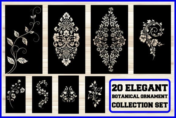 Download 20 Elegant Botanical Ornament SVG Bundle - Botanical Collection