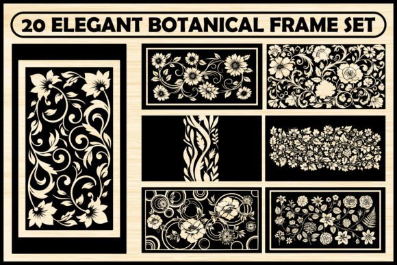 Download 20 Elegant Botanical Frame SVG Bundle - Botanical Collection