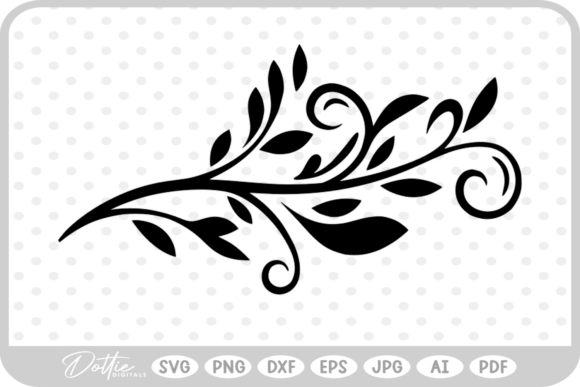 Download Botanical Decorative Swirl SVG PNG DXF - Botanical Collection